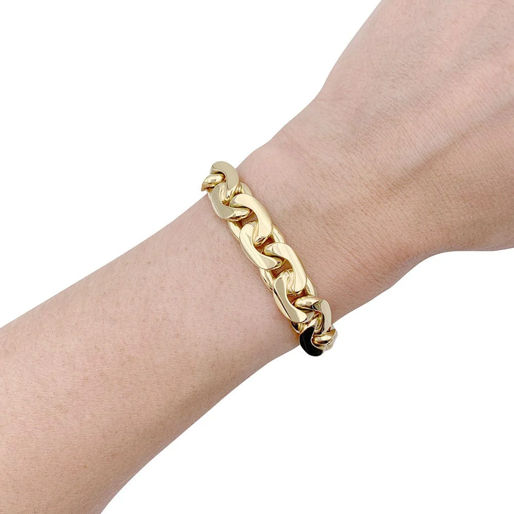 “Bean” mesh bracelet, yellow gold - Image 2