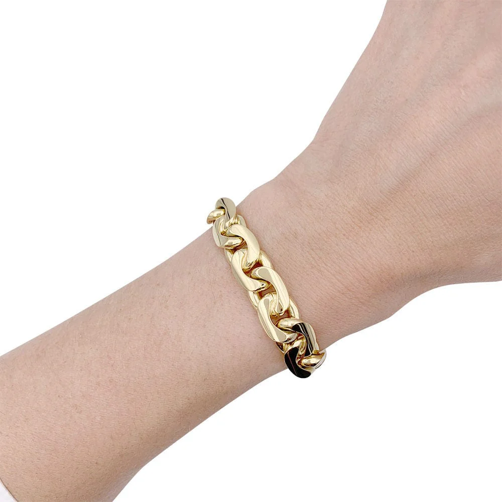 “Bean” mesh bracelet, yellow gold - Image 7