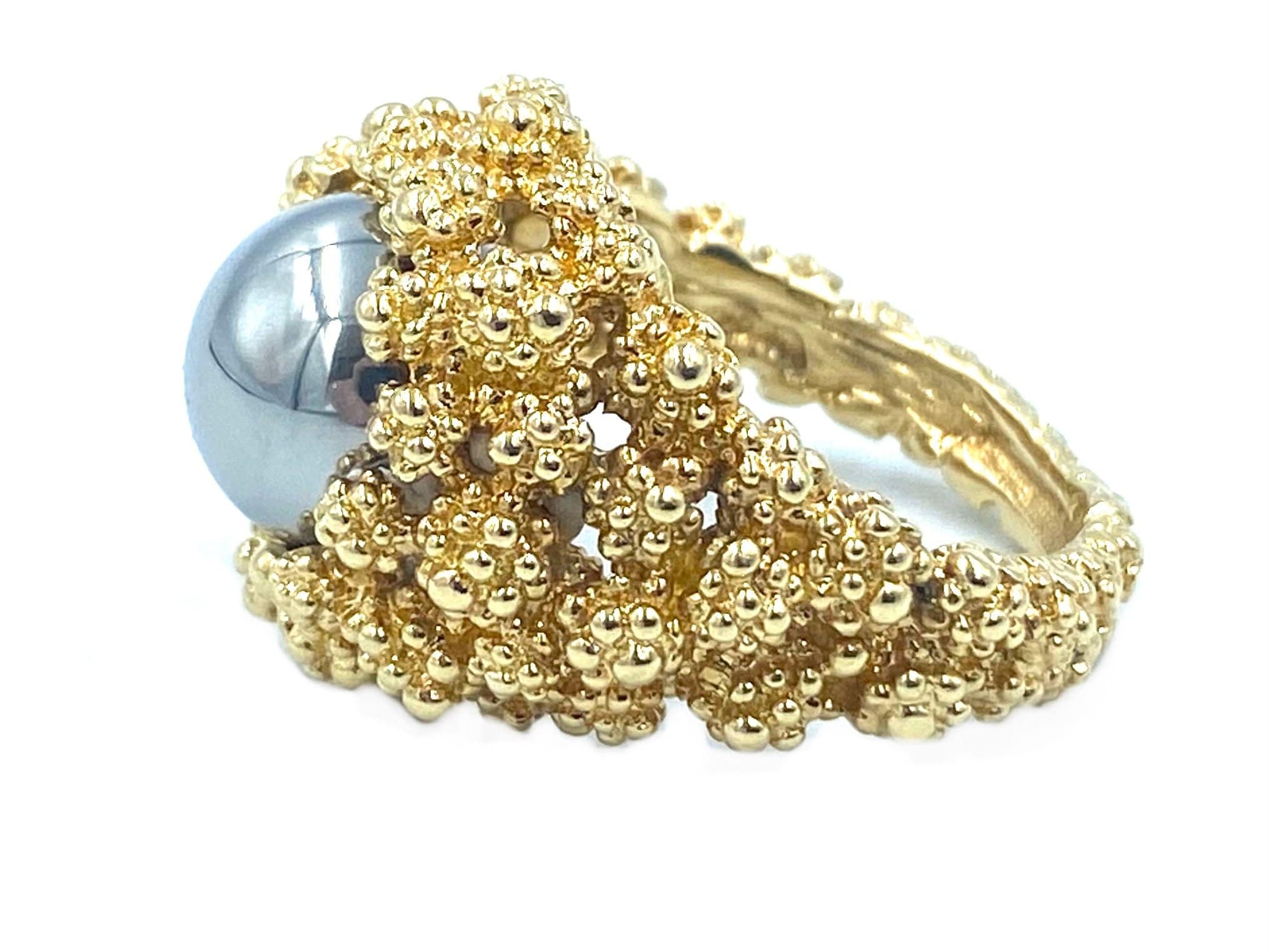 GILBERT ALBERT. Yellow gold ring and interchangeable balls - Image 7