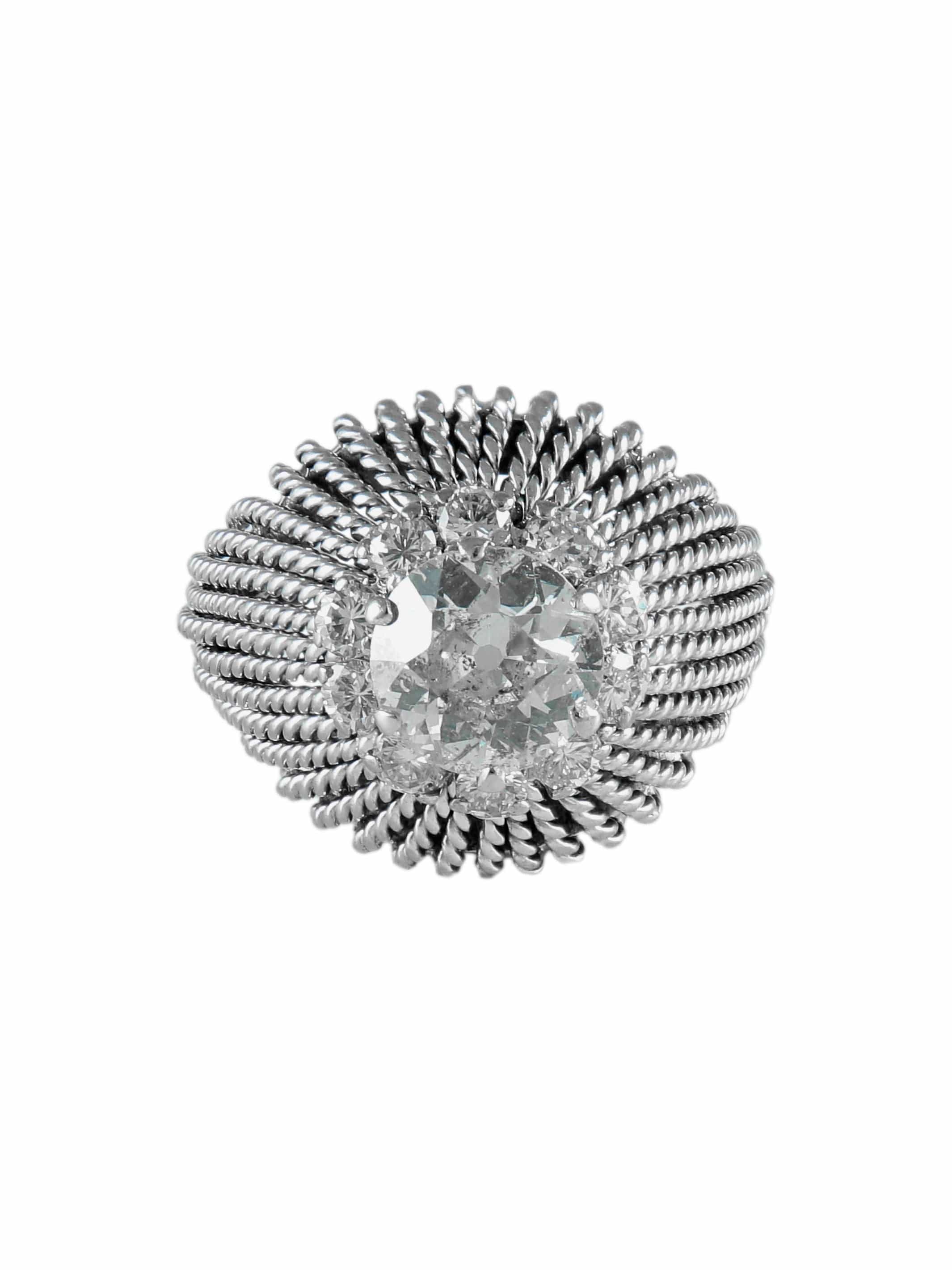Diamond Fabric Ring