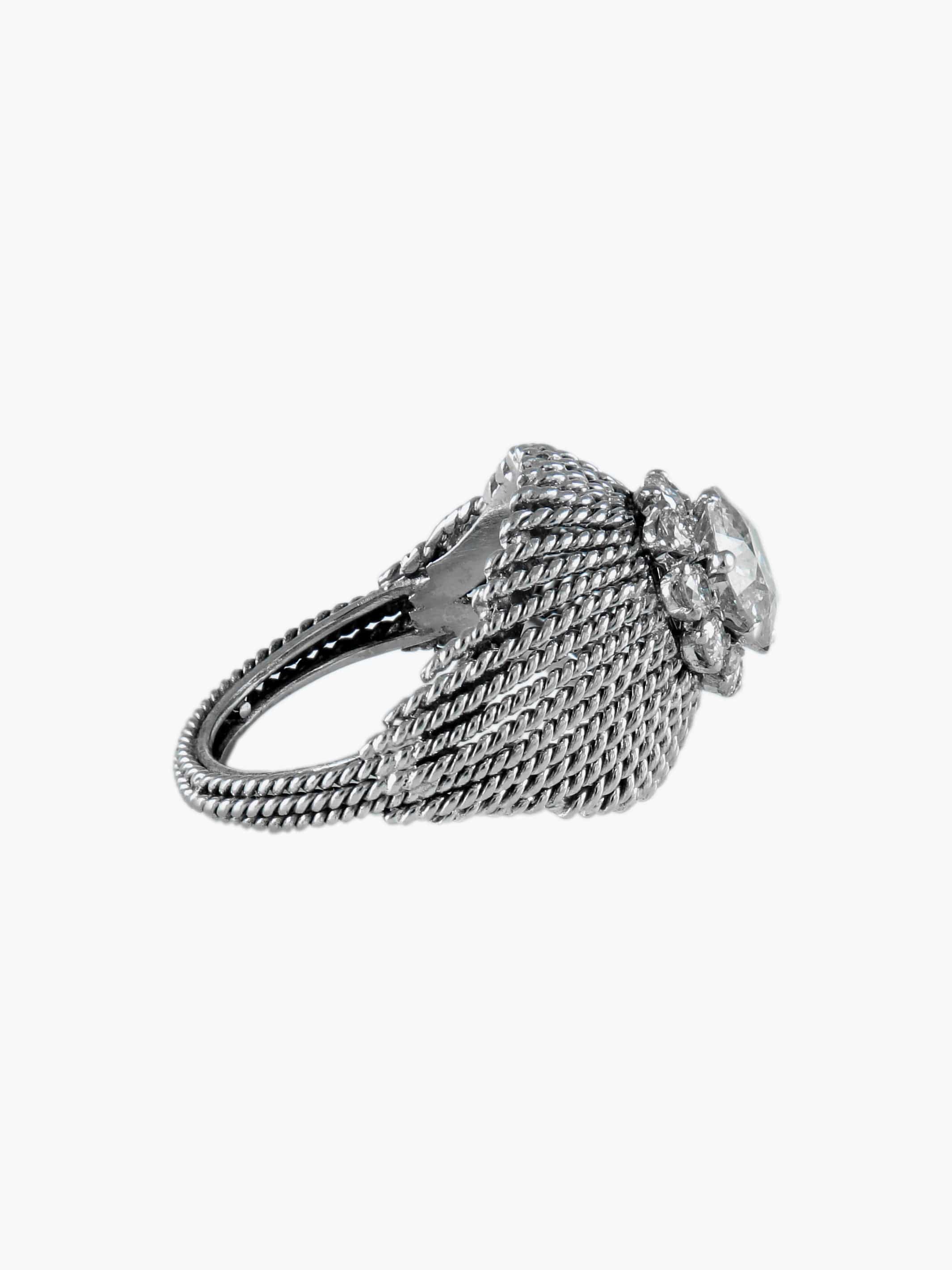 Diamond Fabric Ring - Image 6