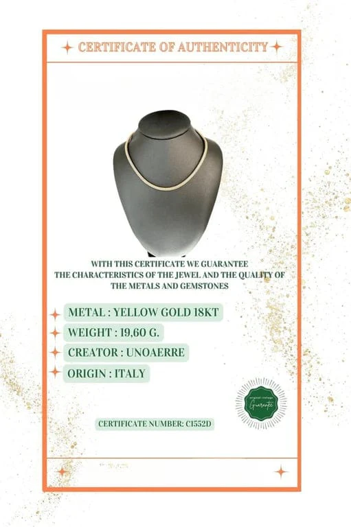 UNOAERRE - Yellow gold necklace - Image 7