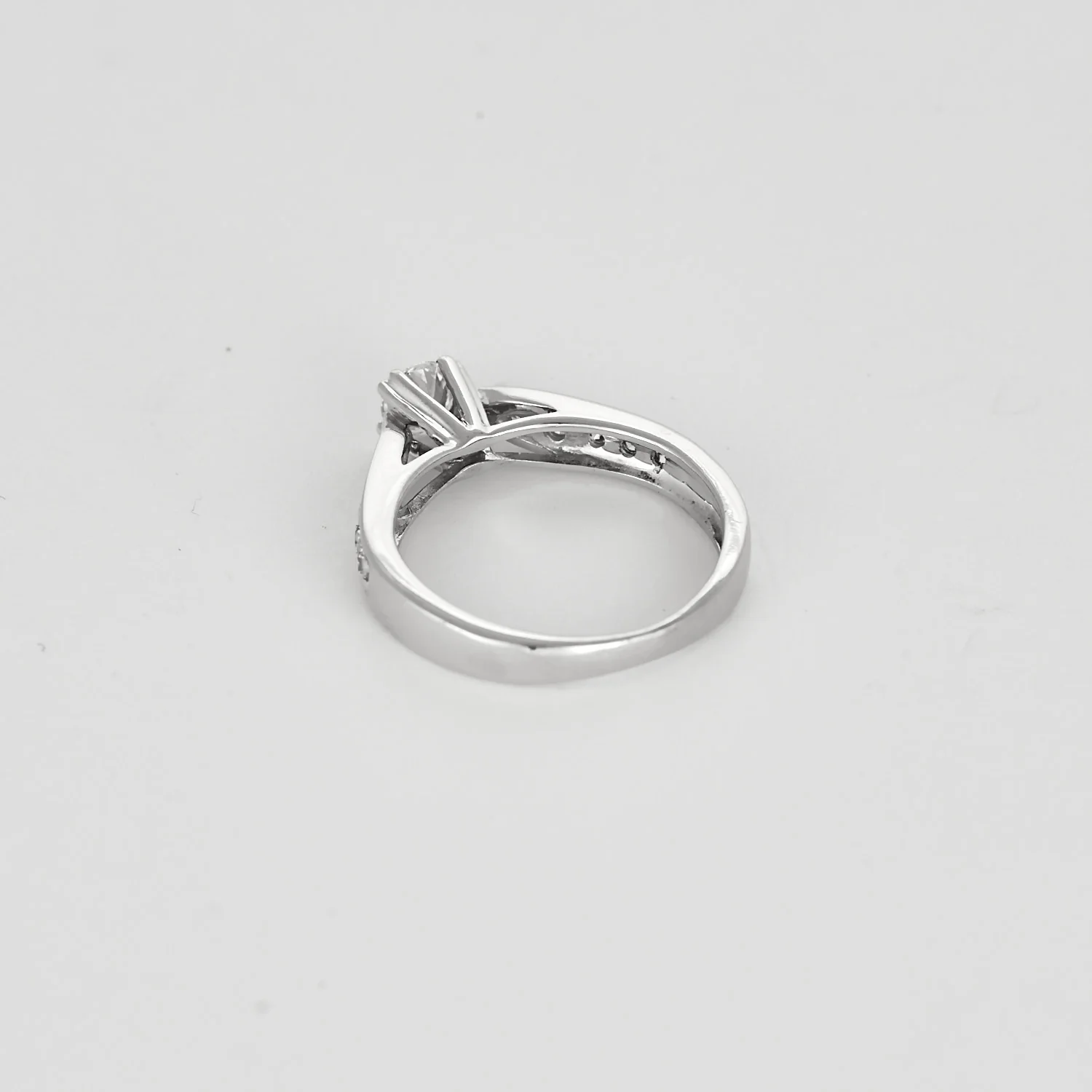 White gold and diamond ring Solitaire  - Image 5