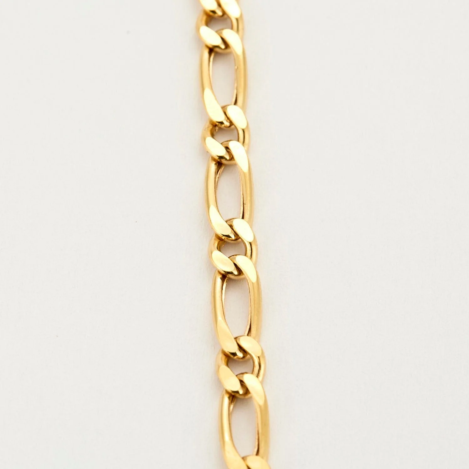 Alternating 1+1 necklace in yellow gold - Image 2
