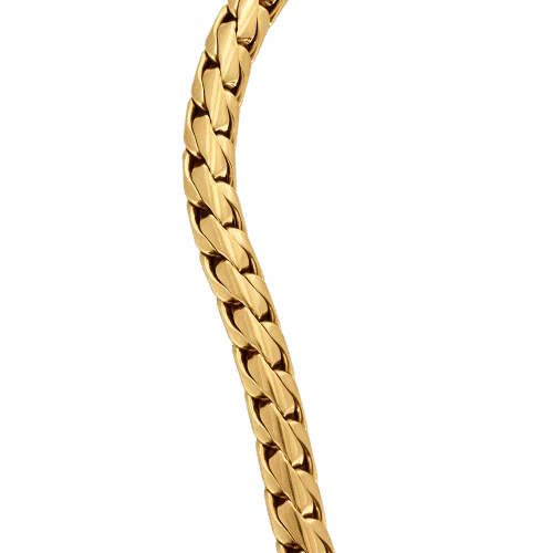 Yellow gold palm tree chain necklace - Image 4