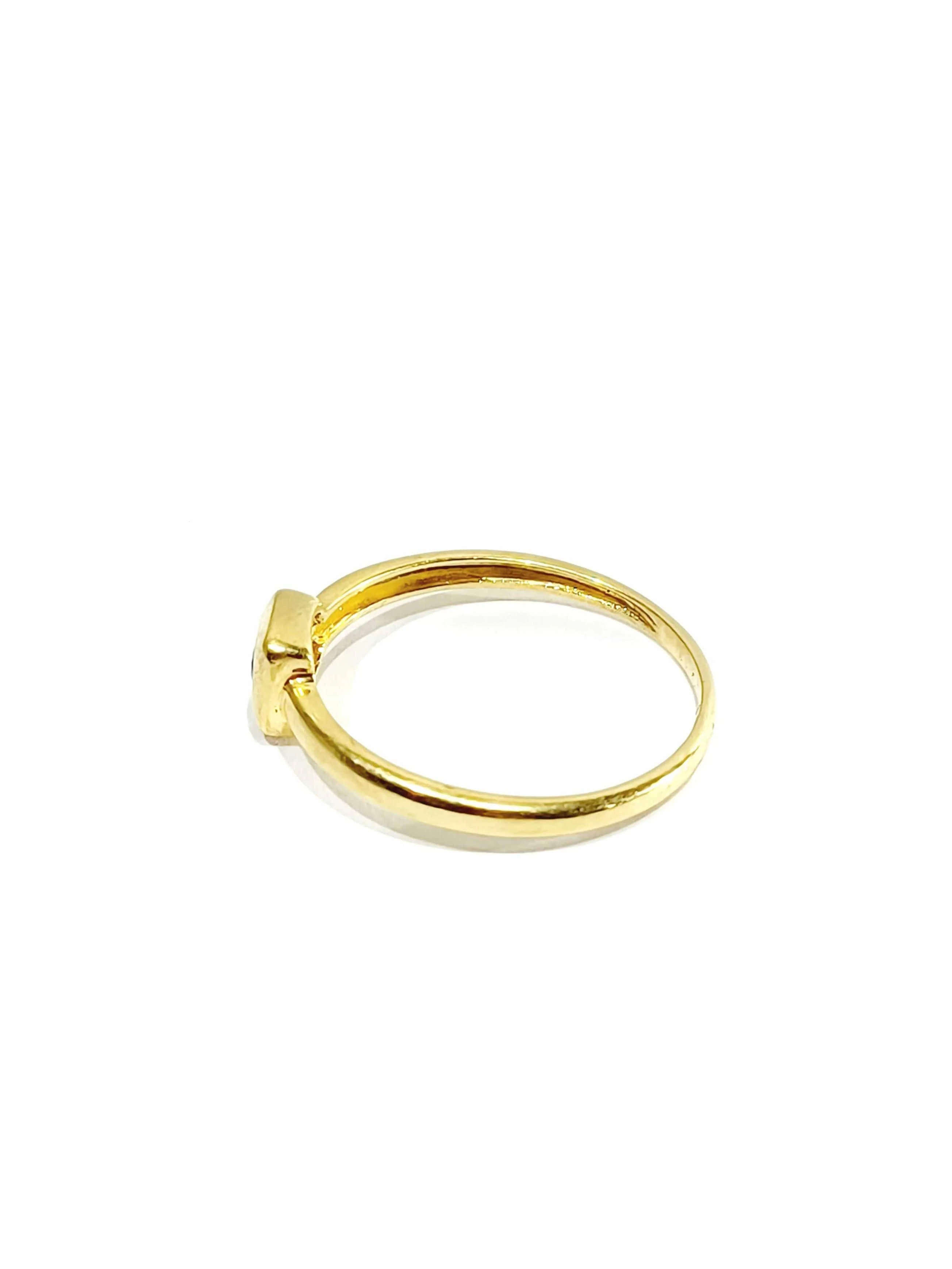 Yellow Gold Sapphire Ring - Image 8