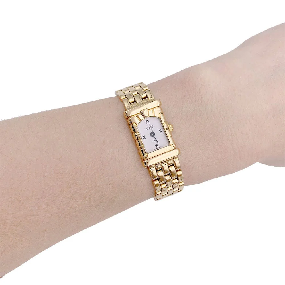 Van Cleef & Arpels watch, “Facade”, yellow gold. - Image 7