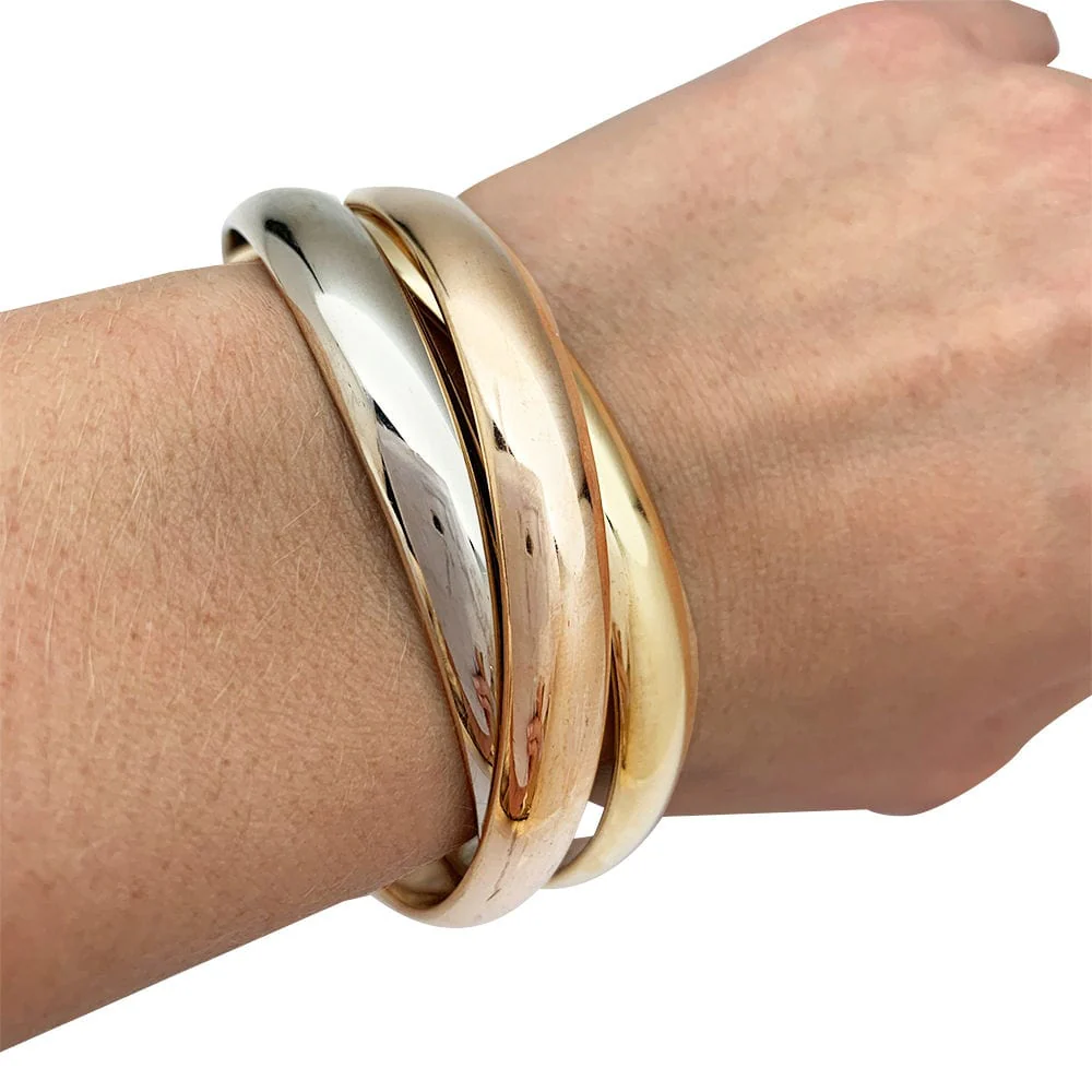 Bracelet Cartier, "Trinity", 3 tones of gold. - Image 5