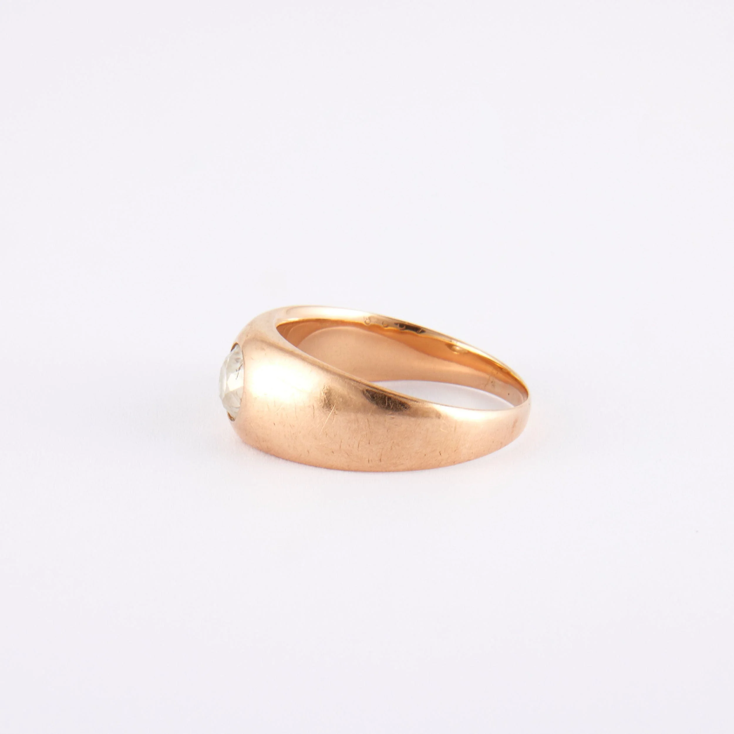 Yellow gold bangle ring, diamond - Image 5