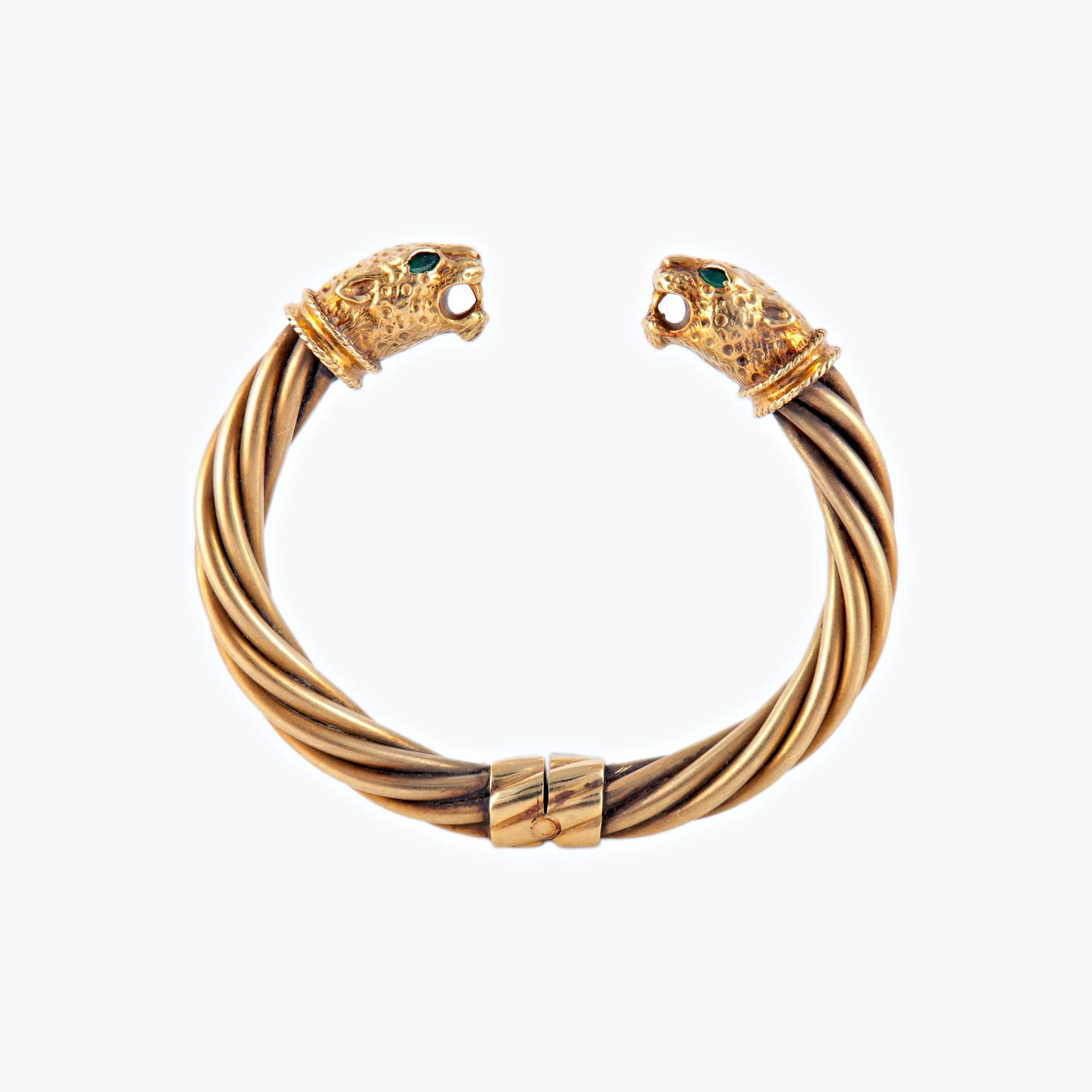 Twisted bangle with 2 panther heads - Image 8