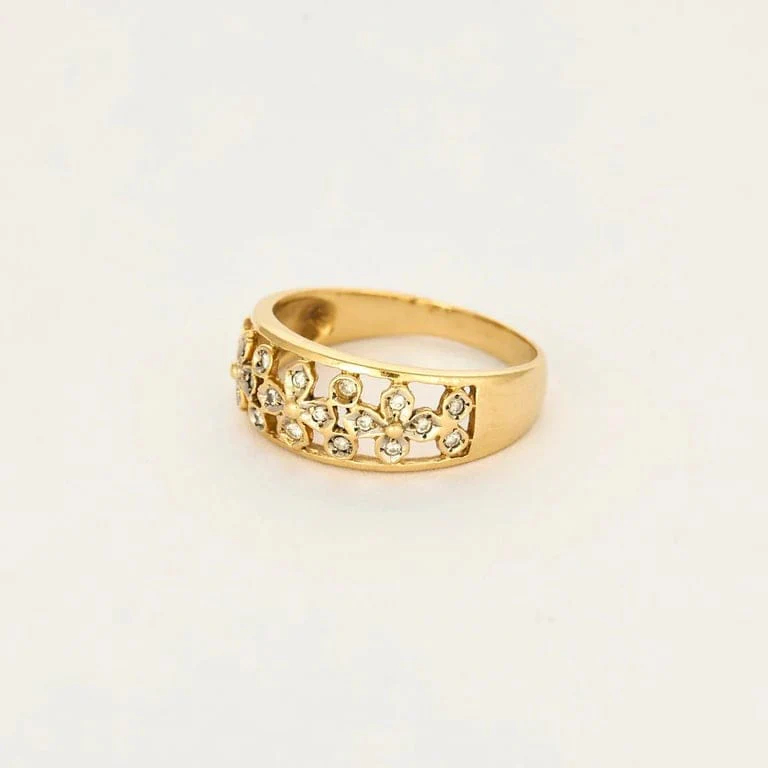 Yellow gold and diamond ring - Image 3