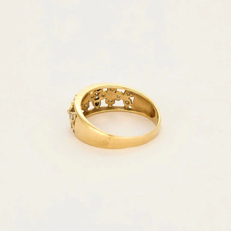 Yellow gold and diamond ring - Image 5