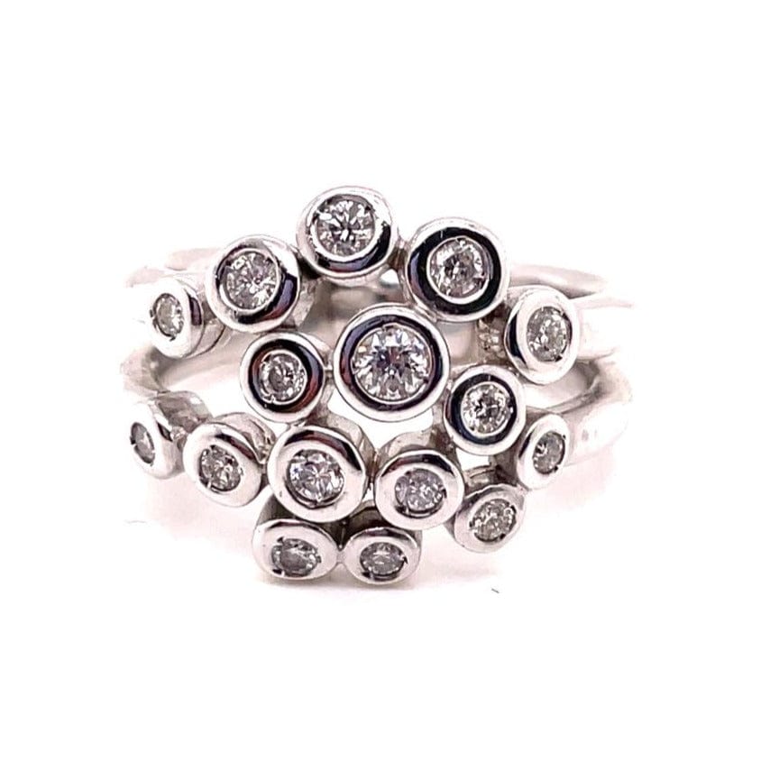 Pavement Diamond Ring, White gold