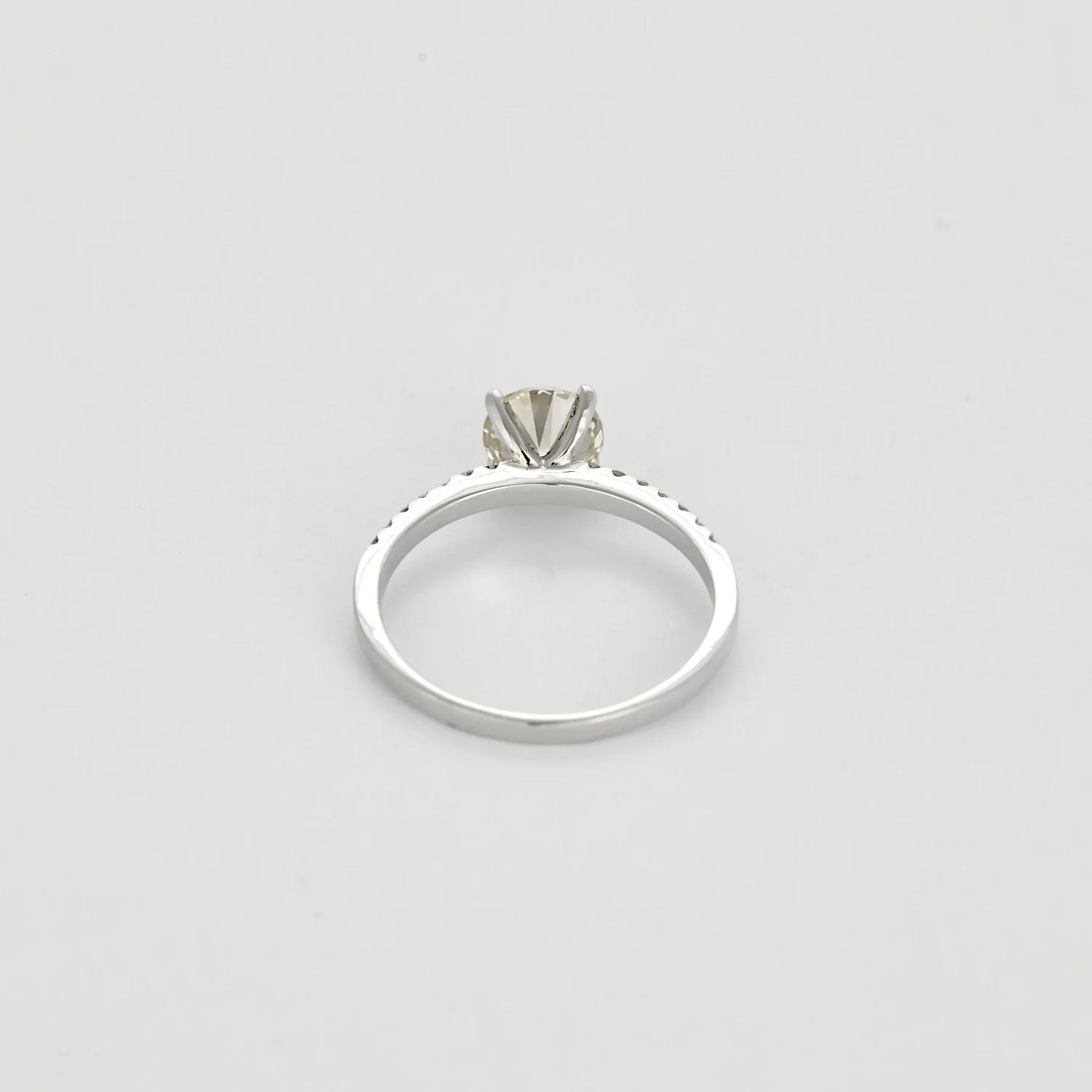 14K gold ring with fancy yellow gray diamond - Image 6