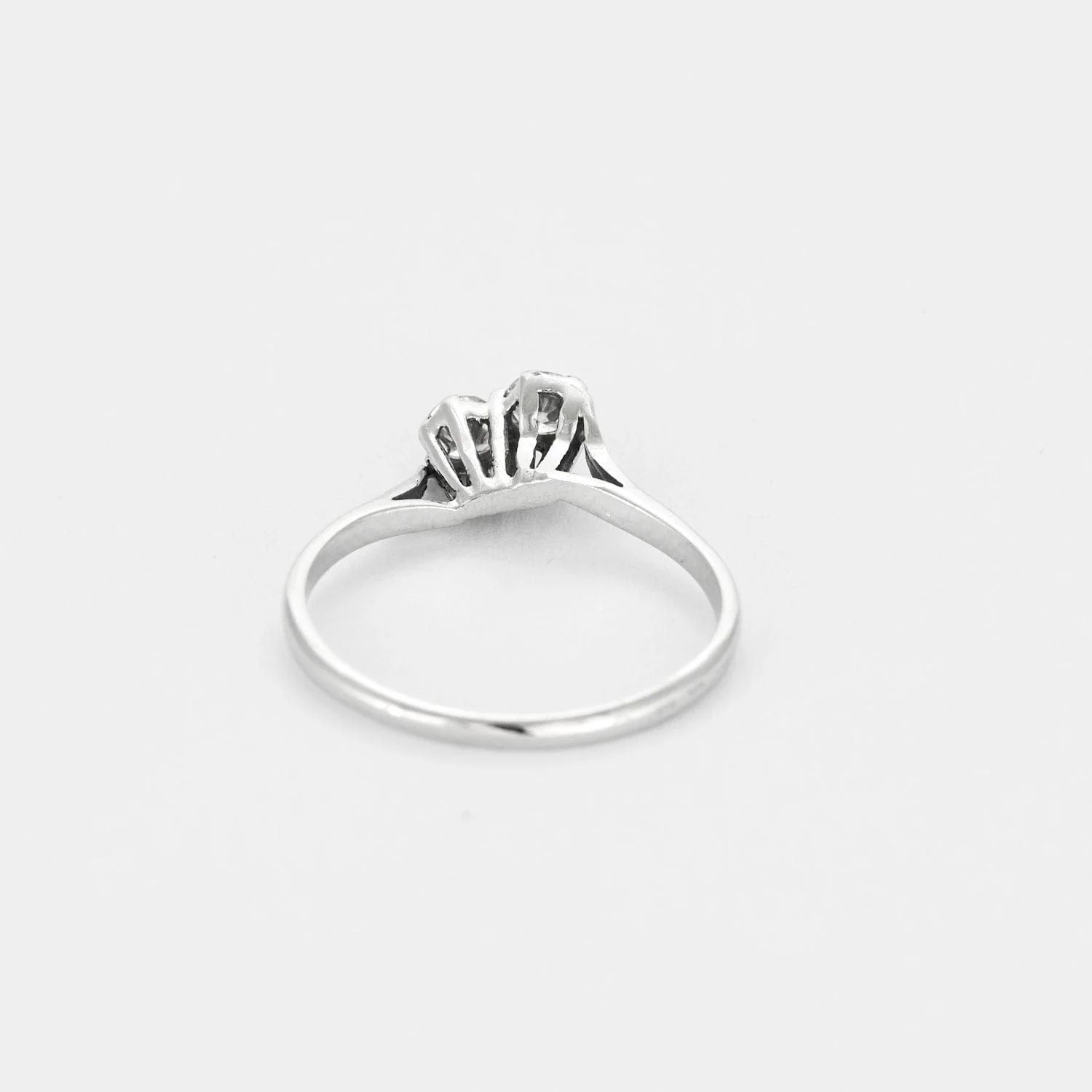 Solitaire Toi & Moi in white gold and diamonds - Image 4