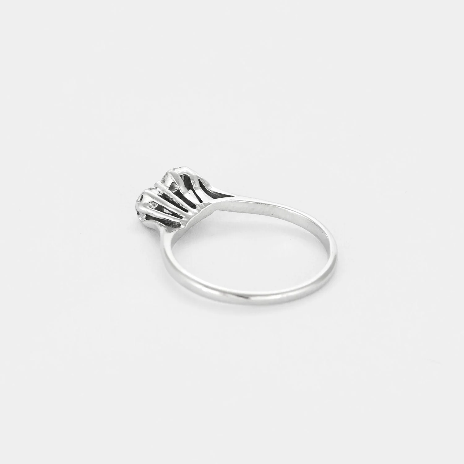 Solitaire Toi & Moi in white gold and diamonds - Image 5