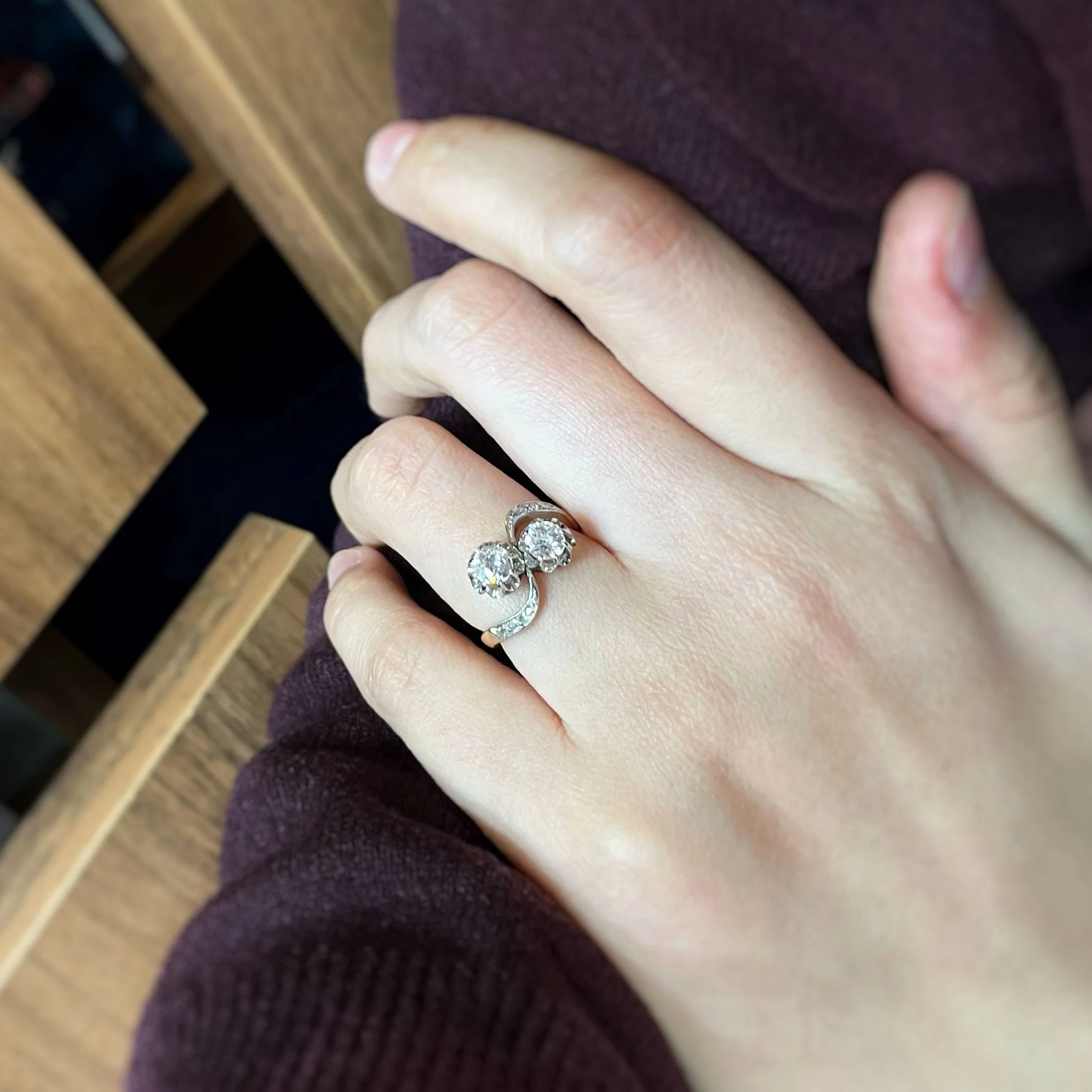 Ring - Gold, platinum & diamonds - Image 4