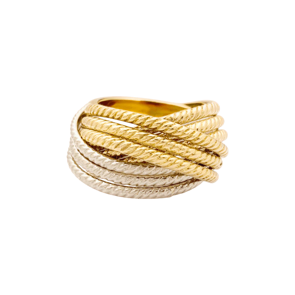 Three-tone multi-band ring.