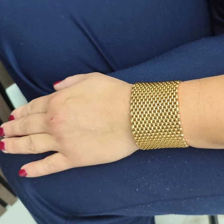 Bracciale - 18 kt yellow gold cuff bracelet  - Image 2