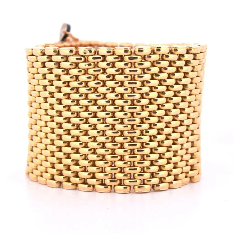 Bracciale - 18 kt yellow gold cuff bracelet  - Image 4