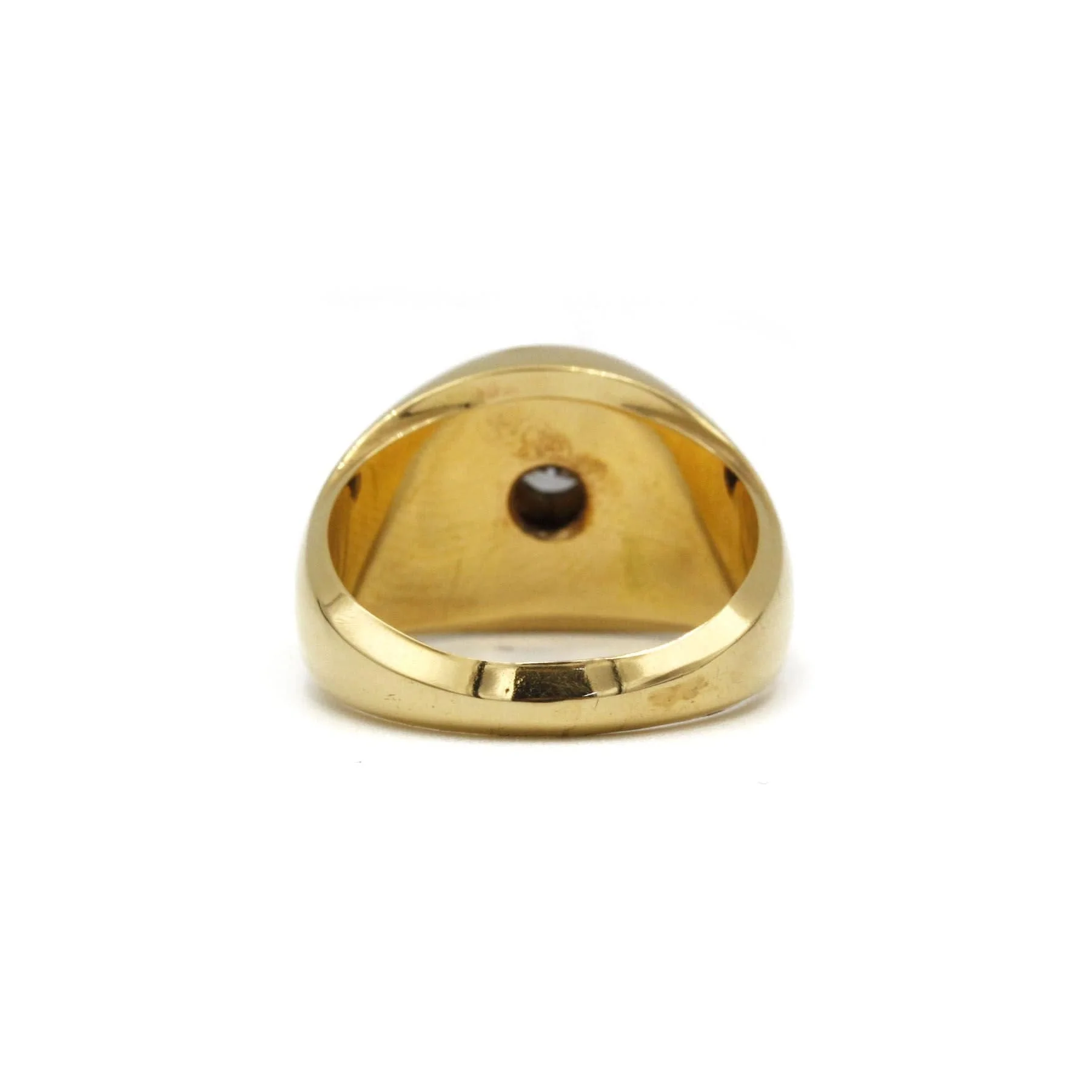 Yellow gold and diamond signet ring - Image 3