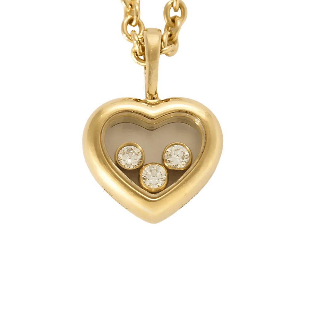 Chopard - Happy Diamonds Icons - Yellow gold necklace with three diamonds 