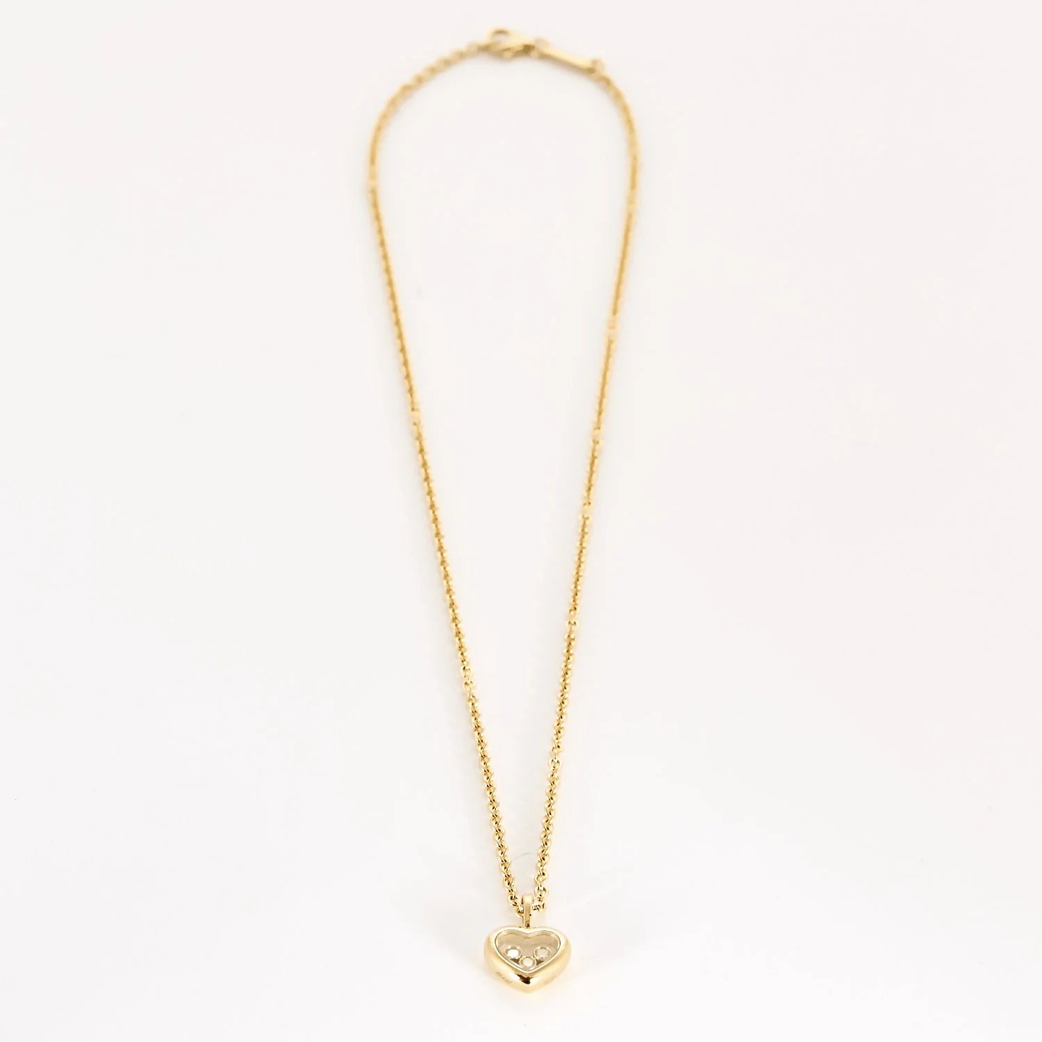 Chopard - Happy Diamonds Icons - Yellow gold necklace with three diamonds  - Image 4