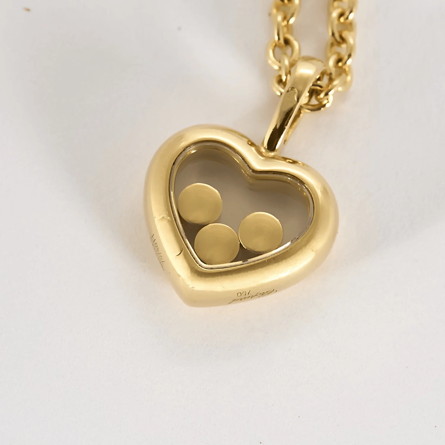 Chopard - Happy Diamonds Icons - Yellow gold necklace with three diamonds  - Image 7