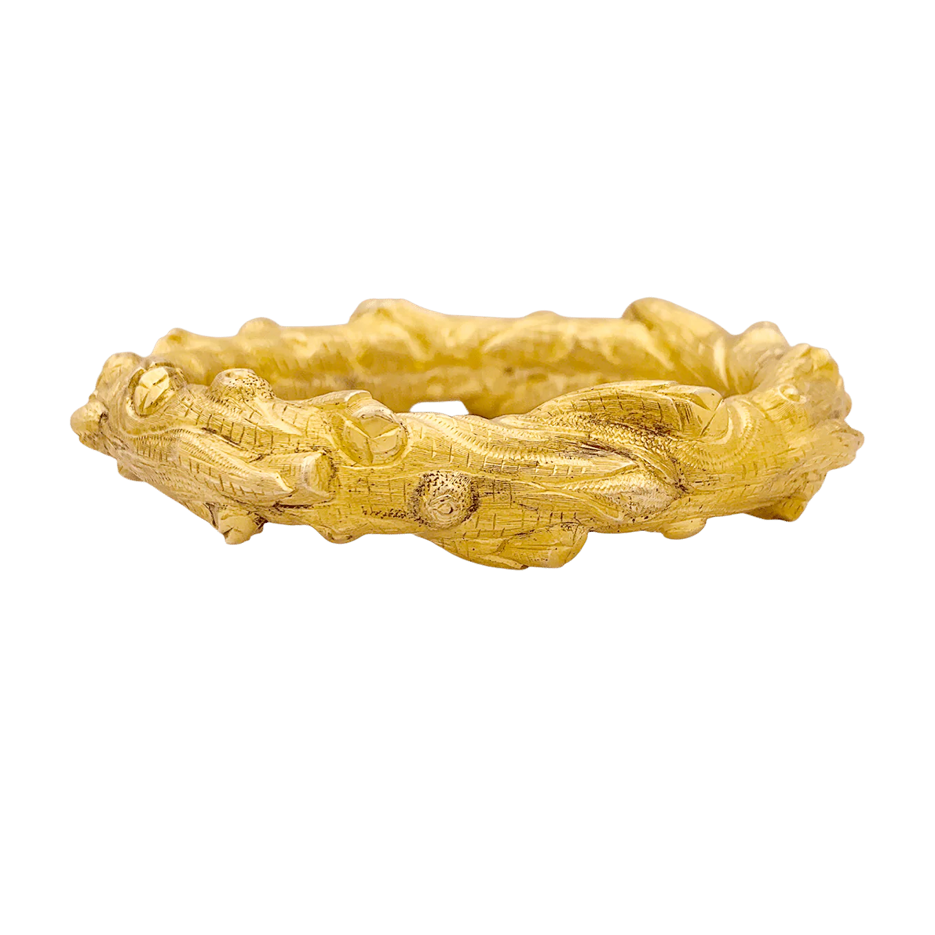 “Oak” bracelet in yellow gold.