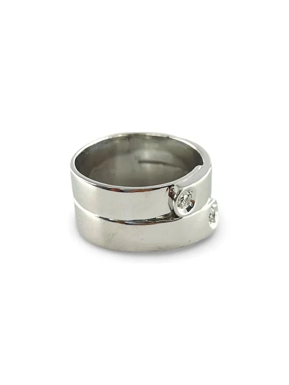 White gold and diamond ring - Image 2