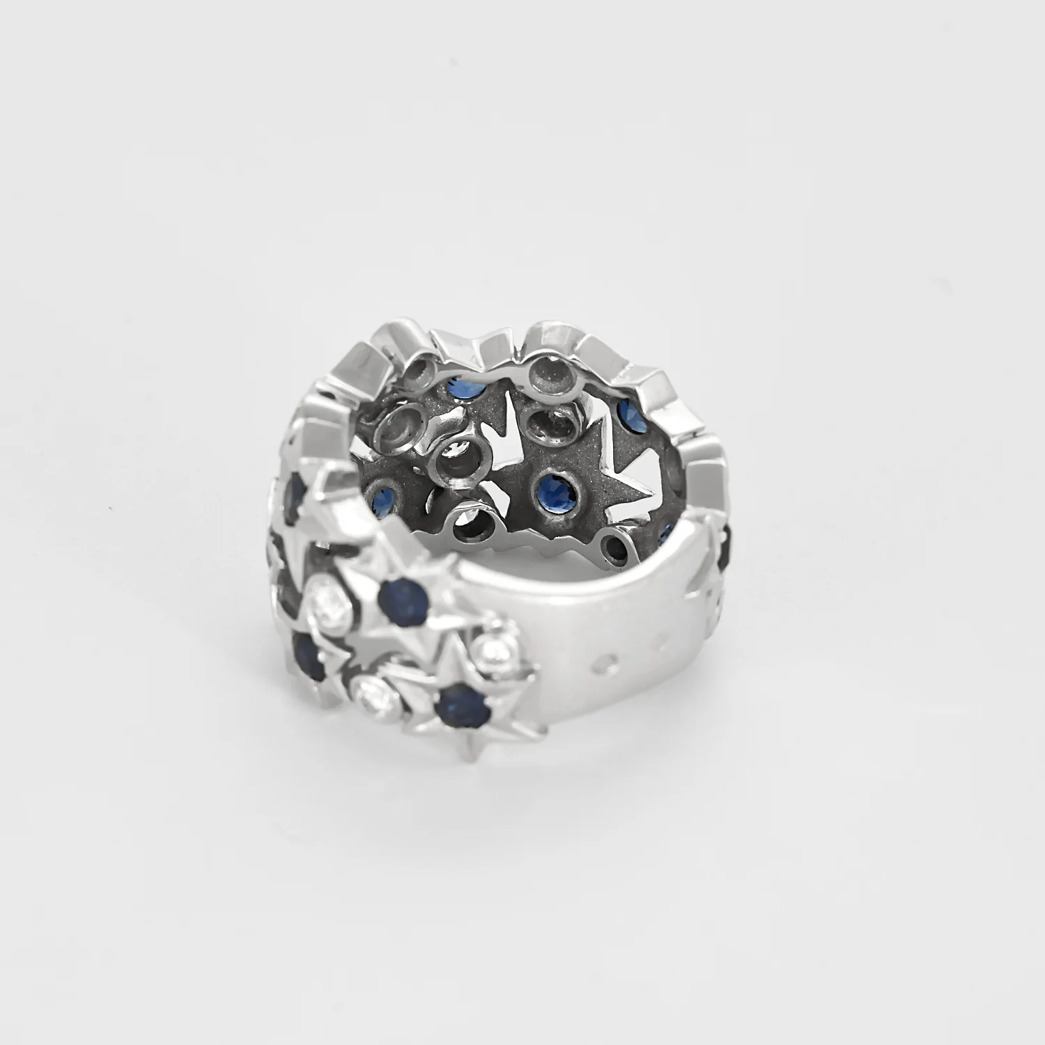 FRED - High Jewelry - Shine - Ring in white gold, diamonds and sapphires  - Image 6