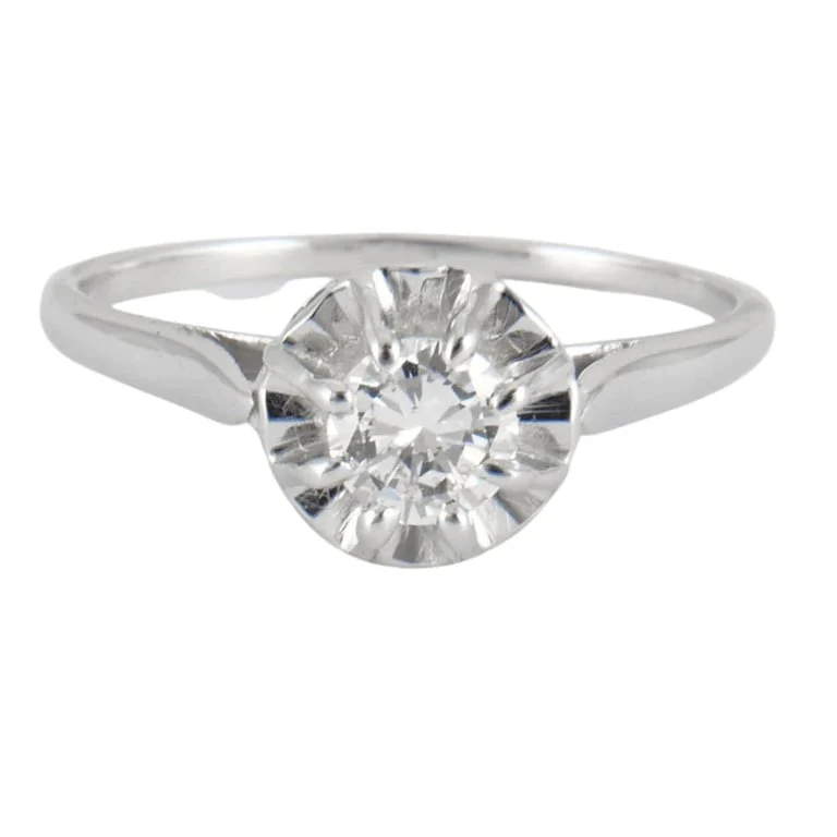 Solitaire in white gold, diamond - Image 6