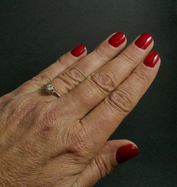 Diamond Solitaire, Setting platinum. - Image 3