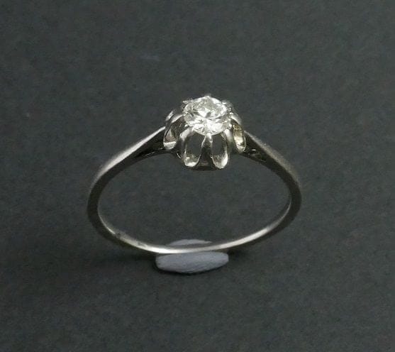 Diamond Solitaire, Setting platinum. - Image 4