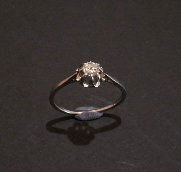 Diamond Solitaire, Setting platinum. - Image 5