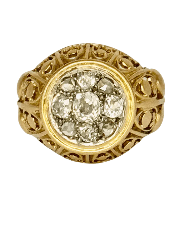 Dome diamond ring