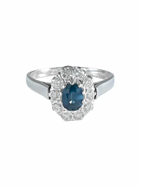 Antique Pompadour Sapphire Ring