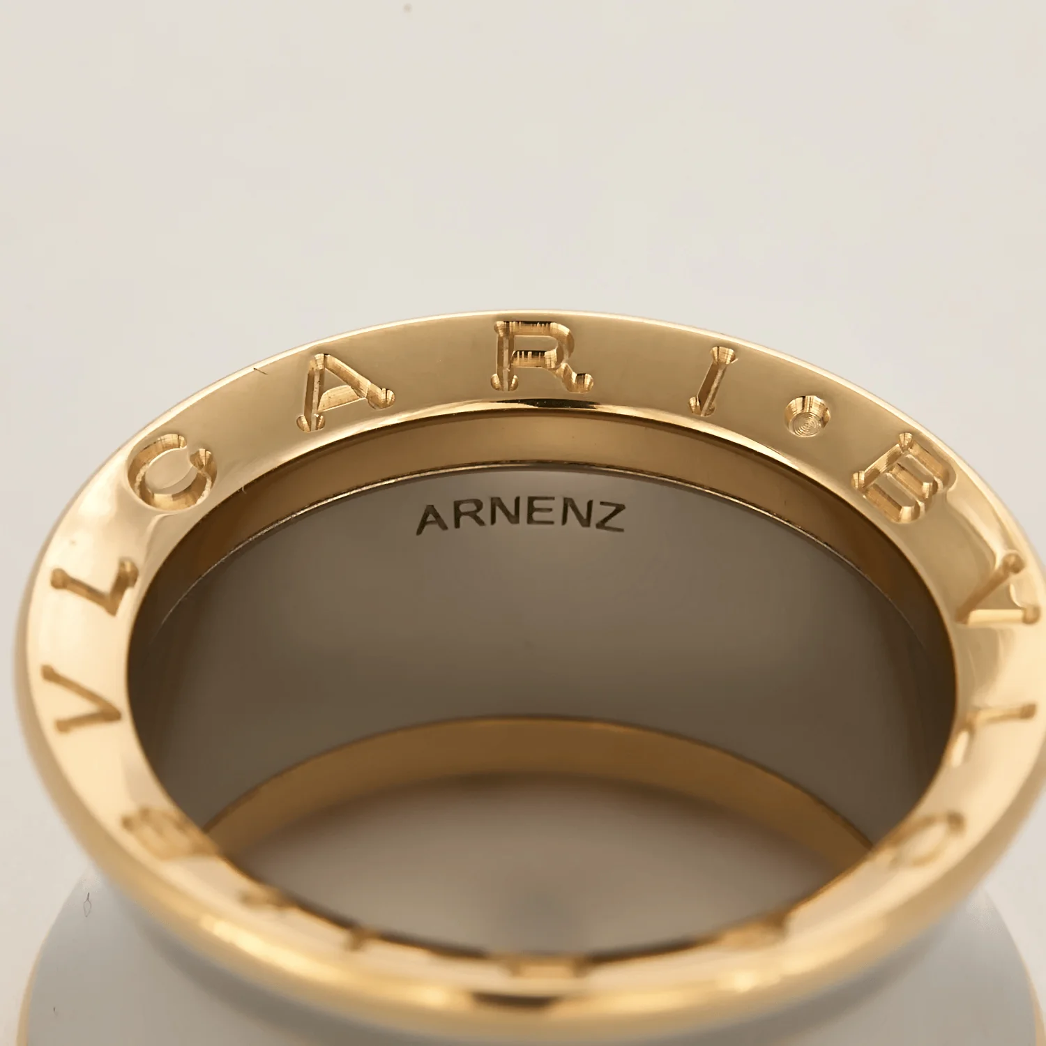 Bulgari Anish Kapoor - Steel and gold ring - Image 9