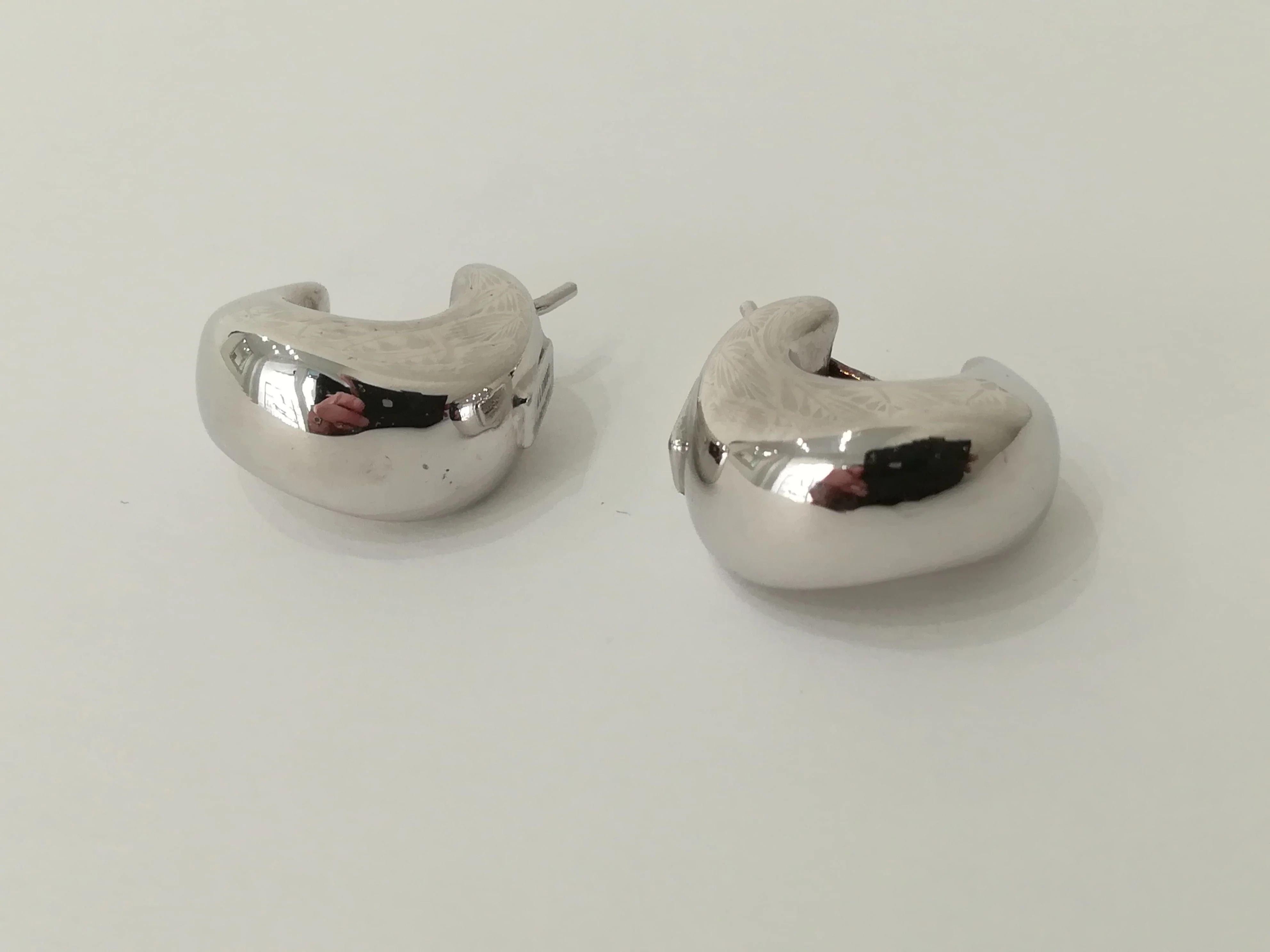 White Gold Hoop Earrings