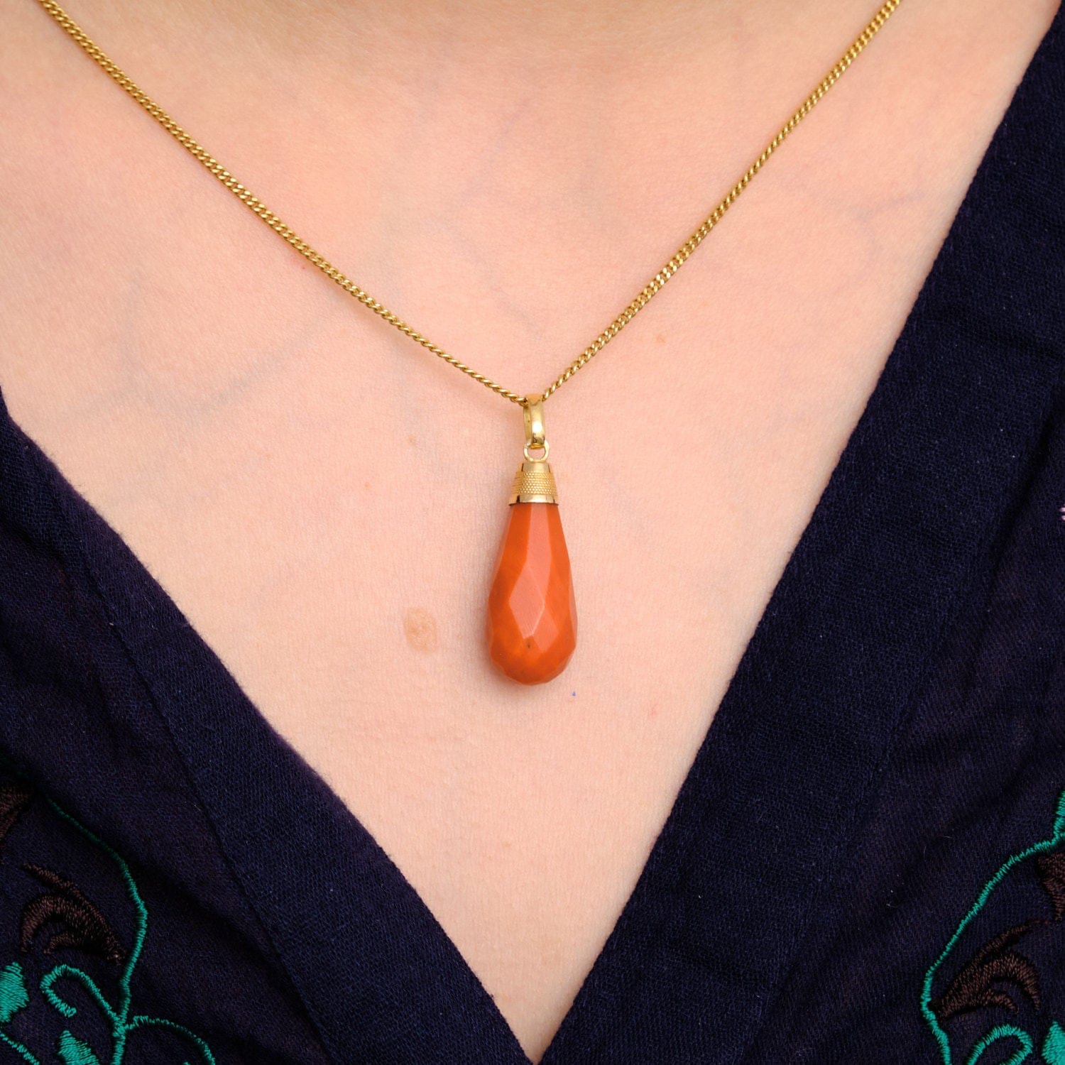 Coral Drop Pendant - Image 2