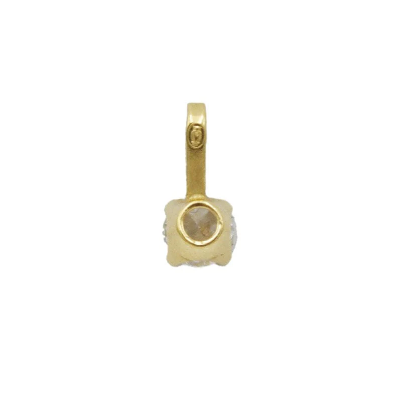 Yellow gold diamond pendant - Image 3