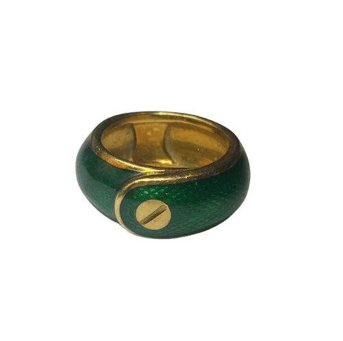 VAN CLEEF & ARPELS - Yellow gold enamel ring