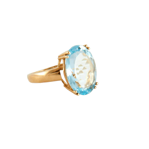 Yellow Gold Topaz Ring - Image 4
