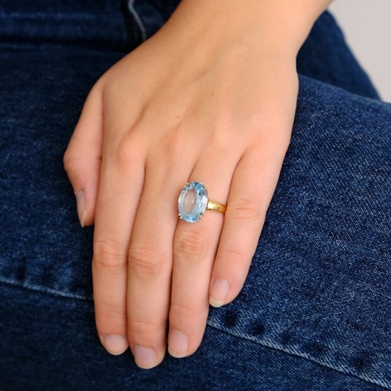 Yellow Gold Topaz Ring - Image 6