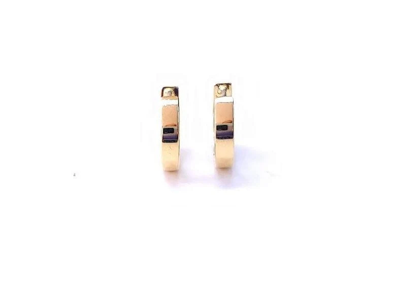 Yellow gold and sapphire creoles - Image 4