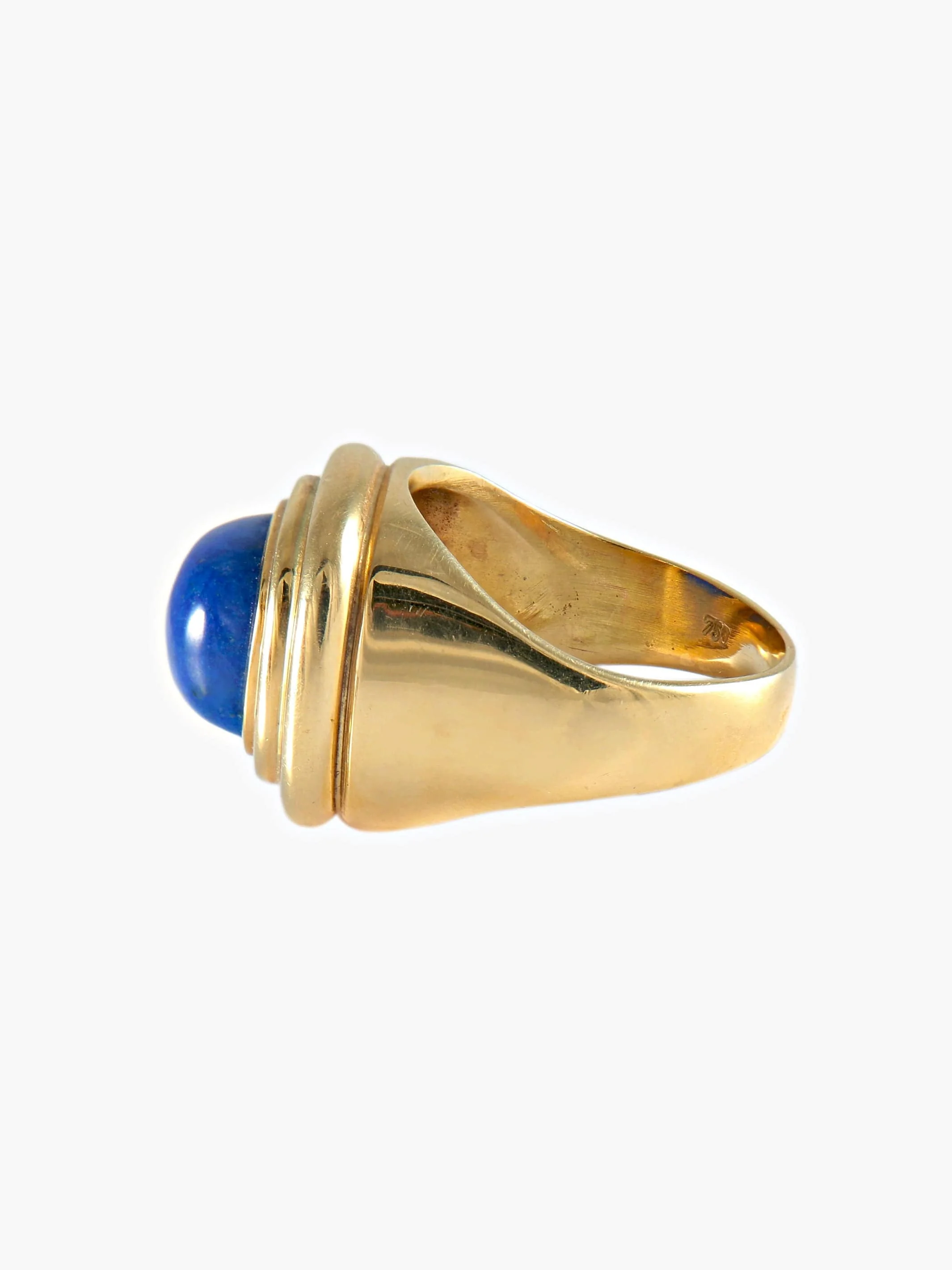 LAPIS LAZULI YELLOW GOLD RING - Image 3
