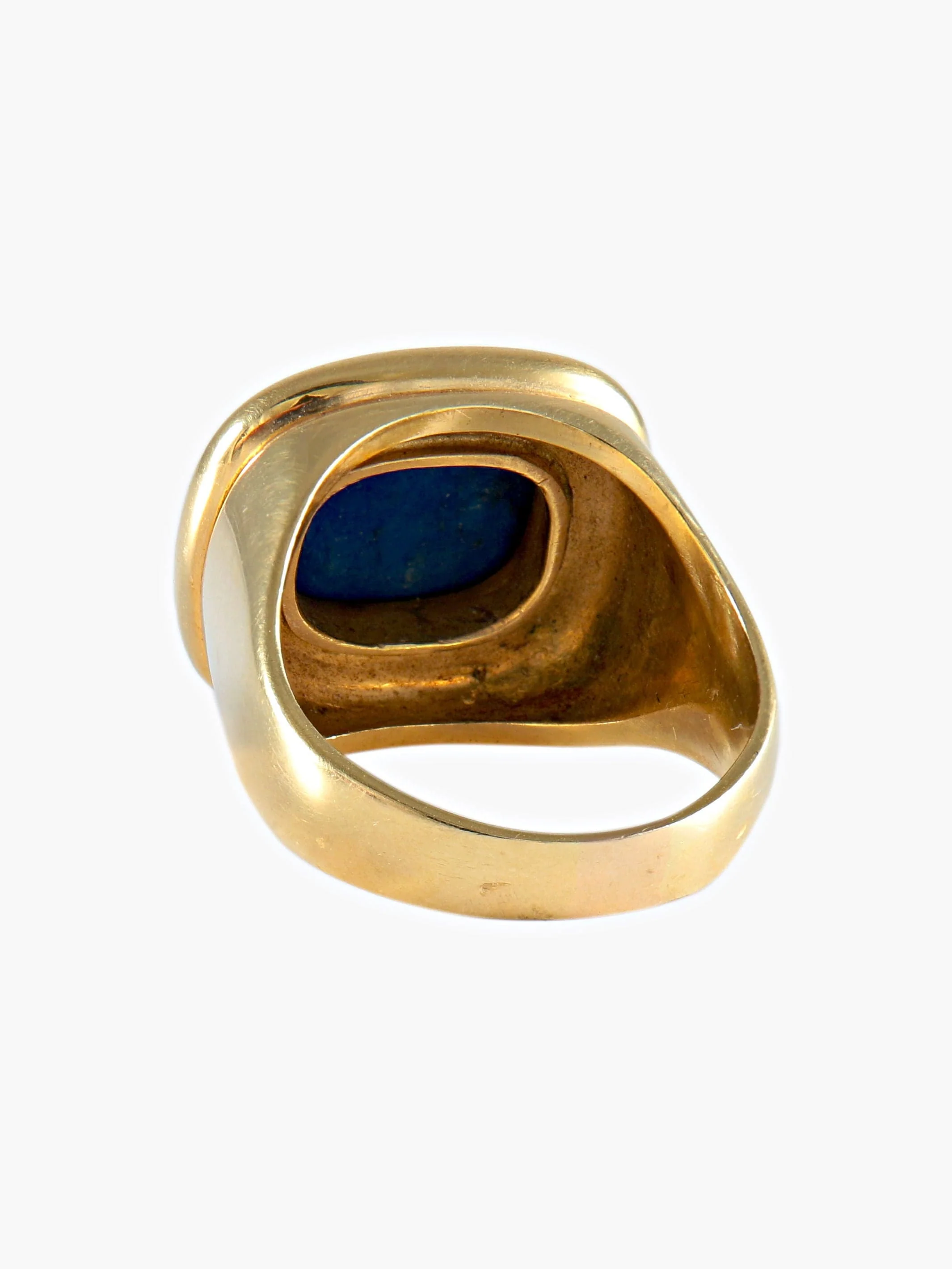 LAPIS LAZULI YELLOW GOLD RING - Image 4