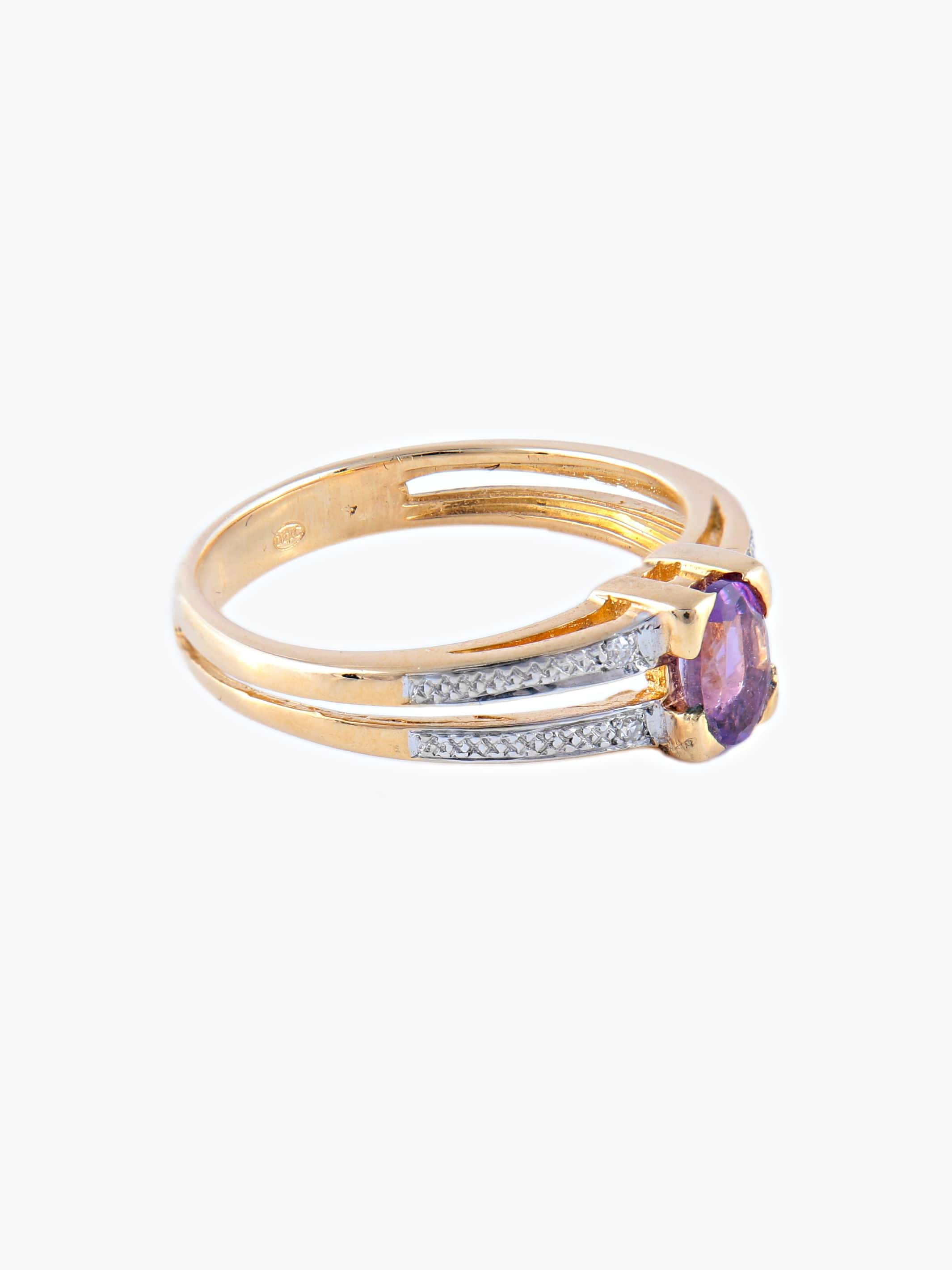 2 Gold Amethyst Ring - Image 3