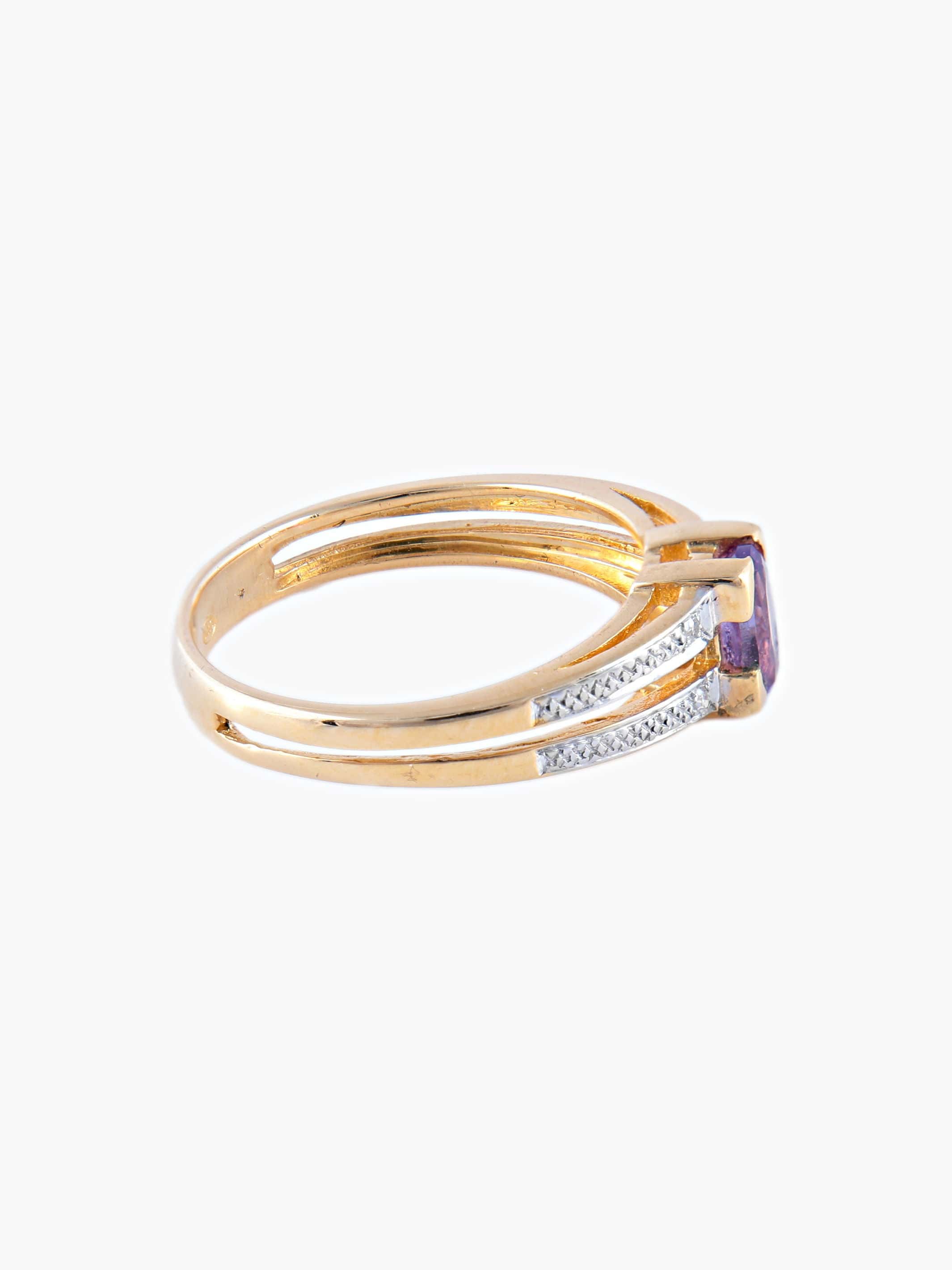 2 Gold Amethyst Ring - Image 4