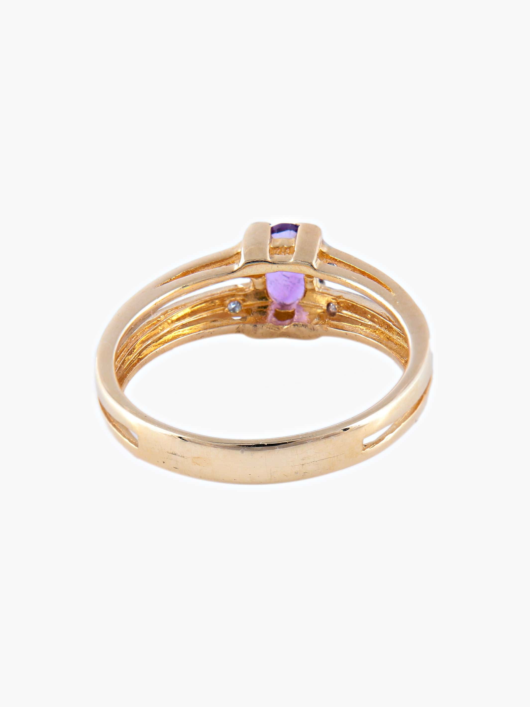 2 Gold Amethyst Ring - Image 5